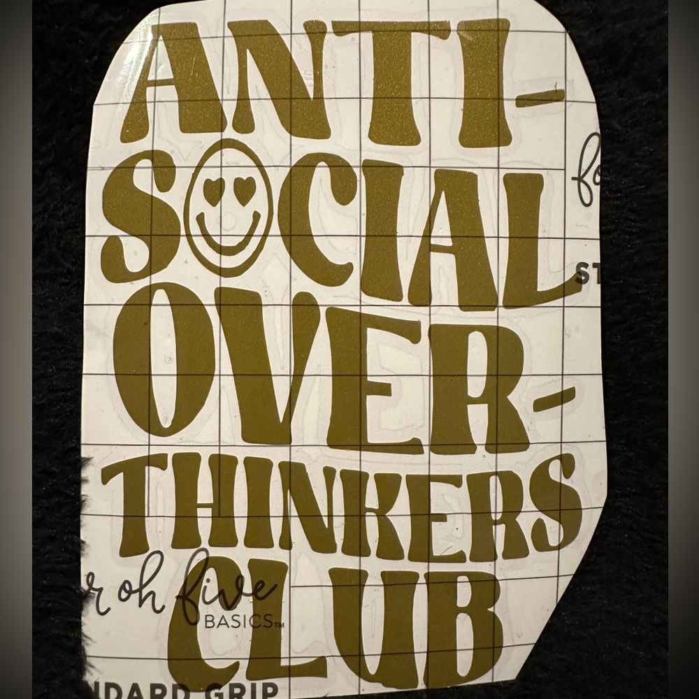 Anti Social Over-thinkers Club Decal Sticker